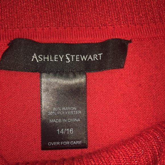 Ashley Stewart Women’s Red Cowl Neck Sweater 14/16 - Picture 3 of 8
